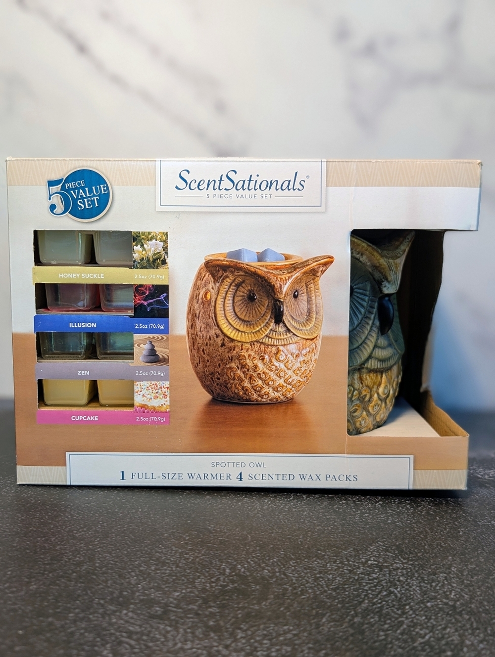 Owl Electric Wax Warmer Set With 24 Scented Waxes